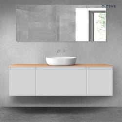 Oltens Vernal zestaw mebli łazienkowych 160 cm z blatem szary mat/dąb 68448700