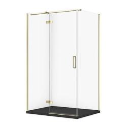 Cersanit Set C591 Kabina City Lewa Złota 120X90X195+Tako Slim Czarny Mat Wir
