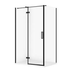 Cersanit Set C579 Kabina City Lewa Czarna 120X90X195+Tako Slim Biały Mat Wir
