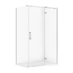 Cersanit Set C594 Kabina City Prawa Chrom 120X90X195+Tako Slim Biały Mat Wir