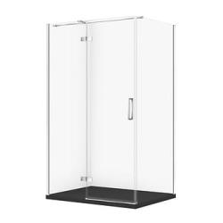 Cersanit Set C599 Kabina City Lewa Chrom 120X90X195+Tako Slim Czarny Mat Wir