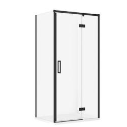 Cersanit Set C139 Kabina Larga Prawa Czarna 100X80X195+Tako Biały 100X4 Wirt