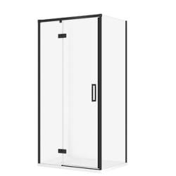 Cersanit Set C138 Kabina Larga Lewa Czarna 100X80X195+Tako Biały 100X4 Wirt
