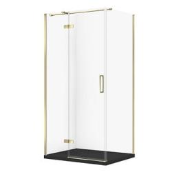 Cersanit Set C567 Kabina City Lewa Złota 100X80X195+Tako Slim Czarny Mat Wir