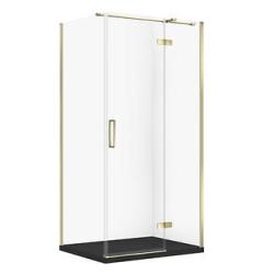 Cersanit Set C566 Kabina City Prawa Złota 100X80X195+Tako Slim Czarny Mat Wir