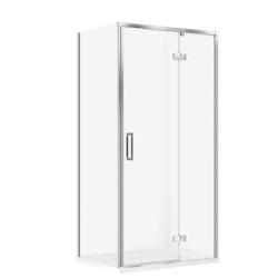 Cersanit Set C137 Kabina Larga Prawa Chrom 100X80X195+Tako Biały 100X4 Wirt