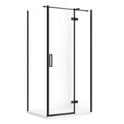 Cersanit Set C570 Kabina City Prawa Czarna 100X80X195+Tako Slim Biały Mat Wir