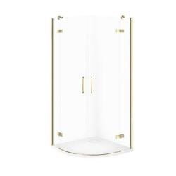 Cersanit Set C621 Kabina City Półokr Złota 90X90X195+Tako Slim Biały Mat Wir