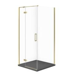 Cersanit Set C559 Kabina City Lewa Złota 90X90X195+Tako Slim Szary Mat Wir