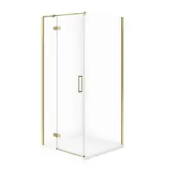 Cersanit Set C555 Kabina City Lewa Złota 90X90X195+Tako Slim Biały Mat Wir