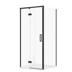 Cersanit Set C168 Kabina Larga Lewa Czarna 80X80X195+Tako Biały 80X4 Wirt
