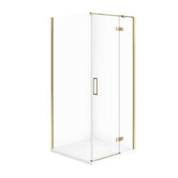 Cersanit Set C552 Kabina City Prawa Złota 90X90X195+Tako Slim Biały Wir