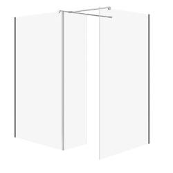 Cersanit Set B802 Walk-In Mille Ścianka Stała Chrom 100X90X30X200 Wir