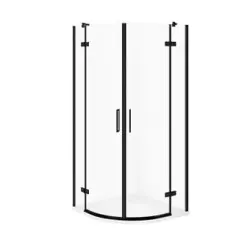 Cersanit Set C628 Kabina City Półokr Czarna 90X90X195+Tako Slim Biały Wir