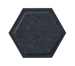 Panel filcowy HEXAGON WITH BORDER 3D grafitowy 30cm x 26cm