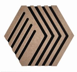 Panel filcowy HEX 3D CARAMEL 30cm x 26cm x 1,4cm