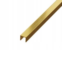 Listwa podłogowa mosiężna "U" szczotkowana 20mm x 2700mm