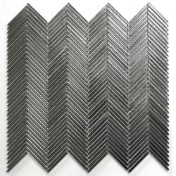 Mozaika Szklana Jodełka Srebrna 4mm S29