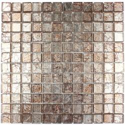 Mozaika Szklana Srebrny brąz metalizowany 8mm S31
