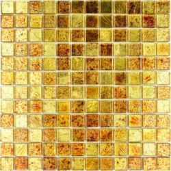 Mozaika Szklana Słoneczna złota metalizowana 8mm S32