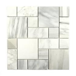 Mozaika Kamienna Biały Marmur z żyłami K16