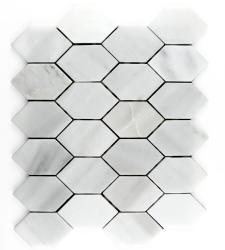 Mozaika Kamienna Szare Heksagony K34