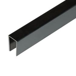 Listwa do płytek ze stali nierdzewnej "C" Czarny wysoki połysk 5mm, dł. 2,5m