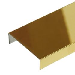 Listwa do płytek ze stali nierdzewnej "C" Złoty wysoki połysk 30mm, dł. 2,5m