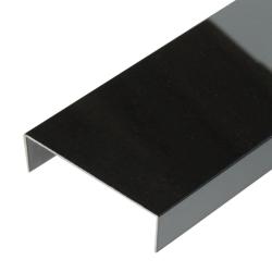Listwa do płytek ze stali nierdzewnej "C" Czarny wysoki połysk 30mm, dł. 2,5m