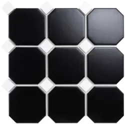 Mozaika OCTAGONO BLACK MAT