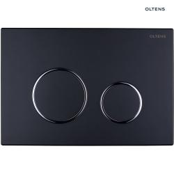 Oltens Lule przycisk spłukujący do WC czarny mat/chrom 57102300