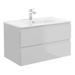 Oltens Vernal umywalka z szafką  podumywalkowa  wisząca 60 cm 2S szary mat 68000700