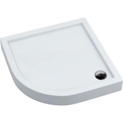 Oltens Vindel brodzik półokrągły 80x80 cm akrylowy biały 16003000