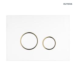 Oltens Lule przycisk spłukujący do WC biały /złoty mat 57106000