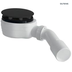 Oltens Pite Turbo syfon brodzikowy odpływ 90 mm plastikowy czarny mat 08001300