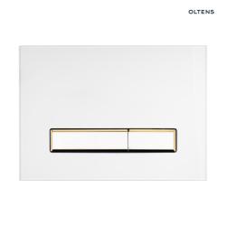 Oltens Torne przycisk spłukujący do WC biały/złoty mat 57105000