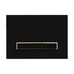 Oltens Torne przycisk spłukujący do WC czarny mat/złoty mat 57105300