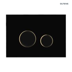 Oltens Lule przycisk spłukujący do WC czarny mat /złoty mat 57106300