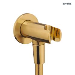 Oltens Hvita przyłącze kątowe z uchwytem okrągłe złoto szczotkowane 39304810