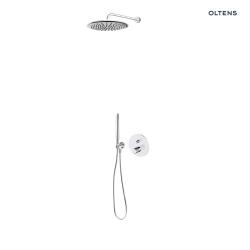 Zestaw Oltens Hamnes bateria podtynkowa z deszczownicą 30 cm Sondera i kompletem prysznicowym Ume chrom 36607100