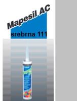 MAPEI Silikon MAPESIL AC 310 ml srebrna 111 gatunek I