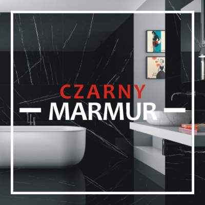 Czarne płytki marmurowe – glamour