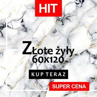 Gres z złotymi żyłami vein match 60x120 – luksusowa imitacja marmuru łazienka 2026