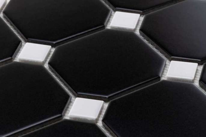Mozaika OCTAGONO BLACK MAT