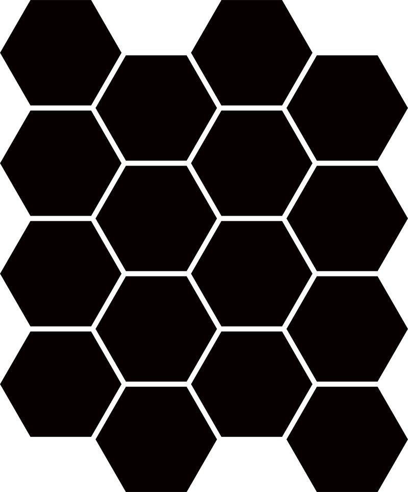 Kafelki Paradyż do łazienki Nero Hexagon