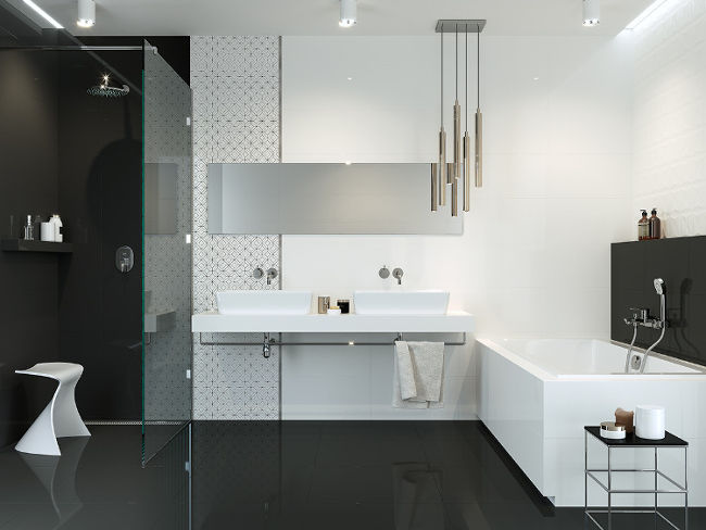 Marmur w łazience – płytki imitujące marmury